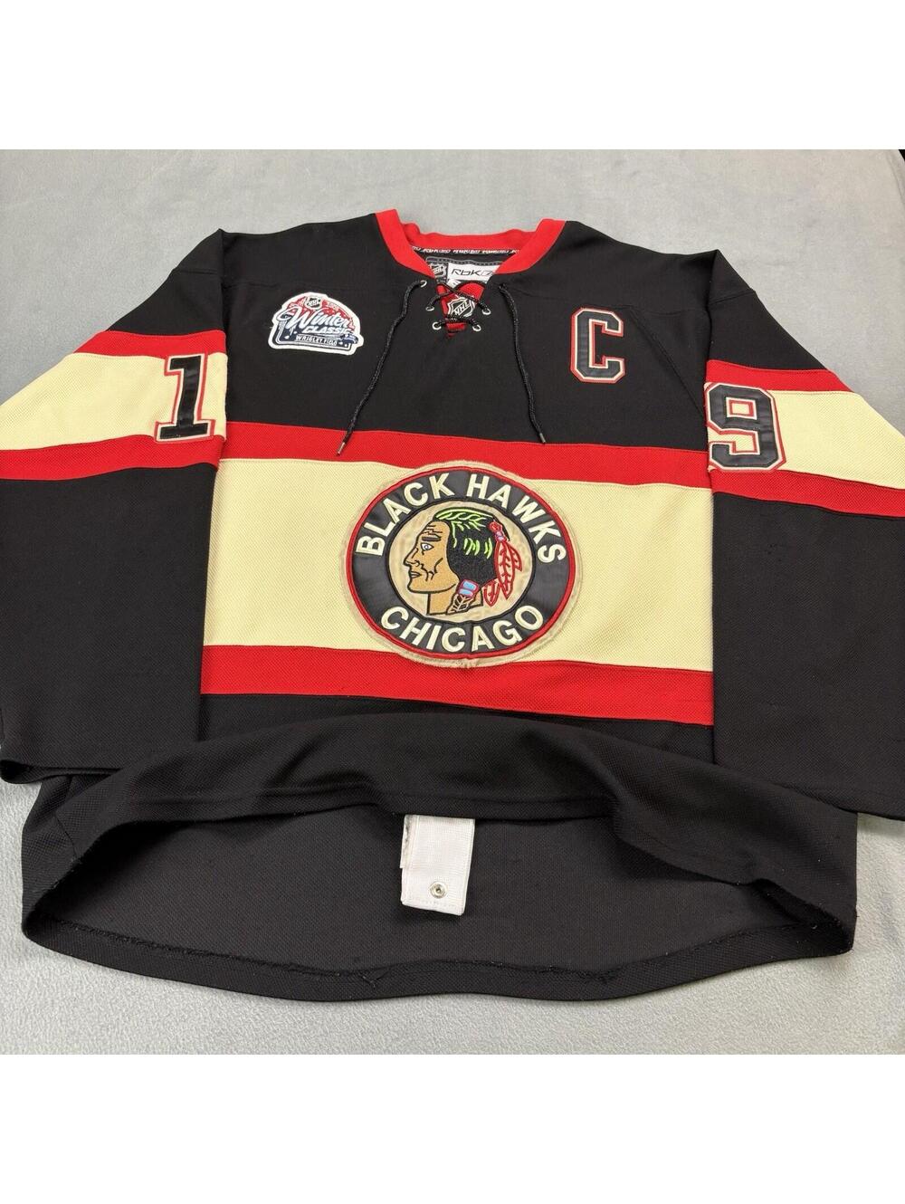 2009 Chicago Blackhawks Winter Classic Toews NHL Hockey Jersey Size 54